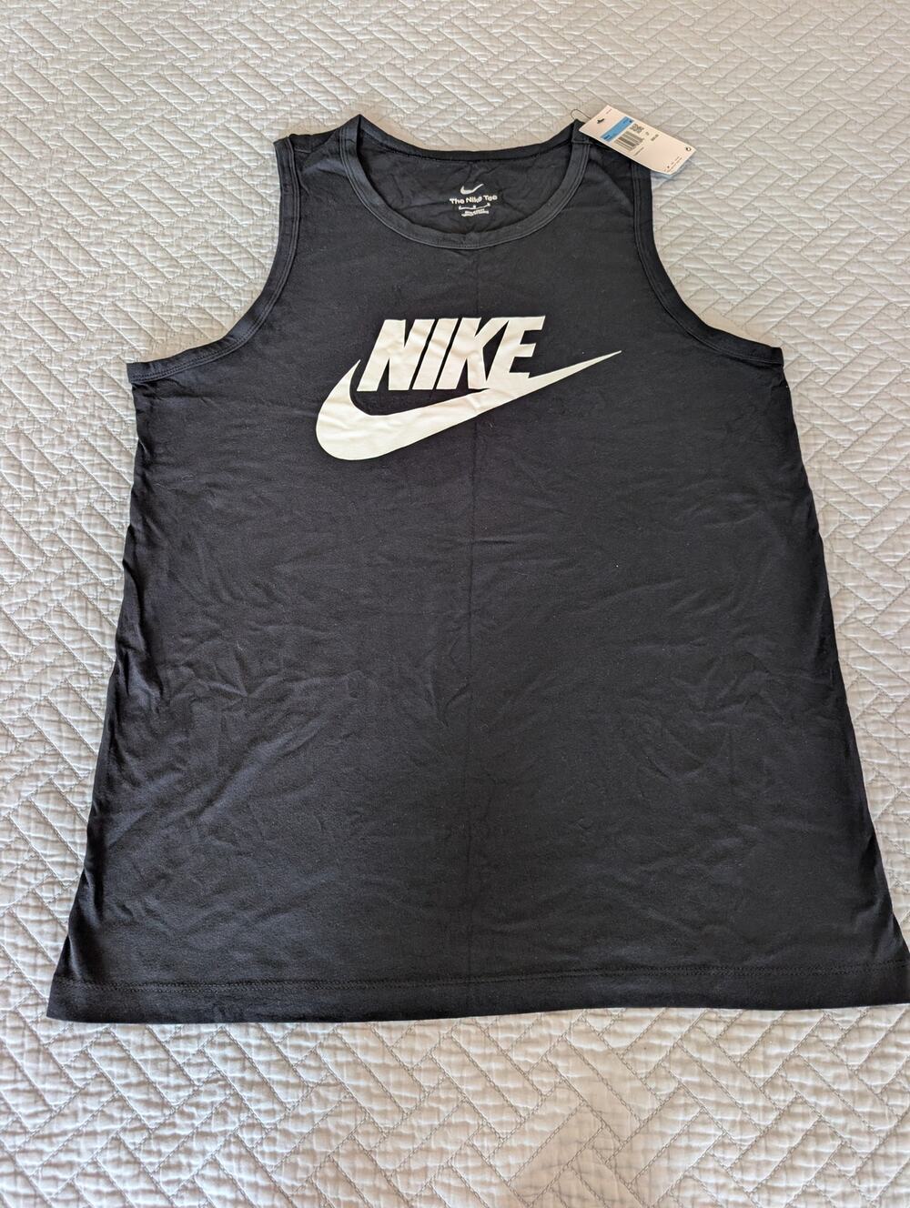 NWT Nike Tank Men's Size M Black Sportswear Icon Futura Tank Shirt (0916)